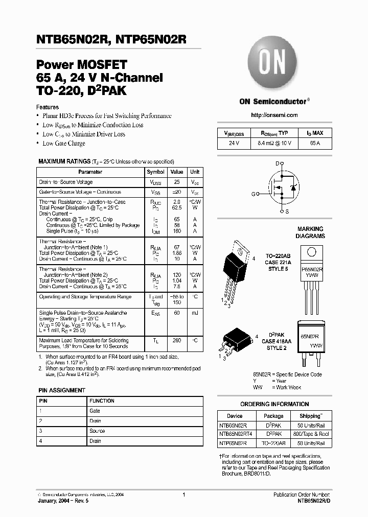 NTB65N02R_5876314.PDF Datasheet