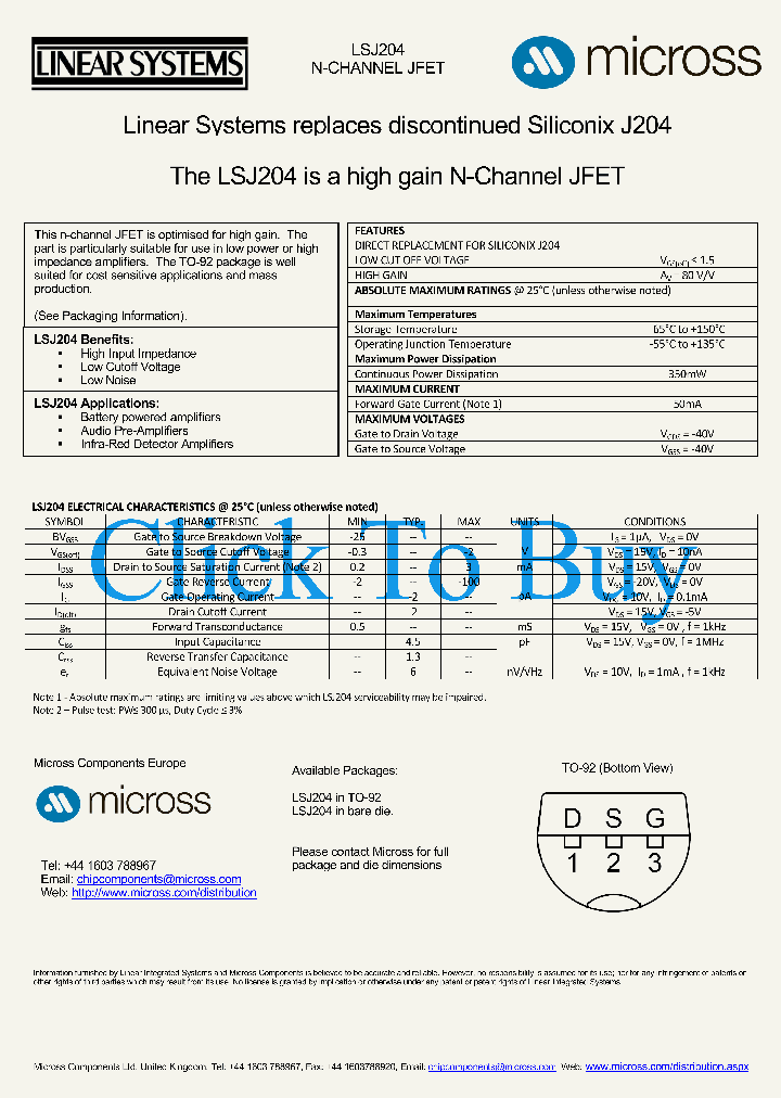 LSJ204TO-92_5947378.PDF Datasheet