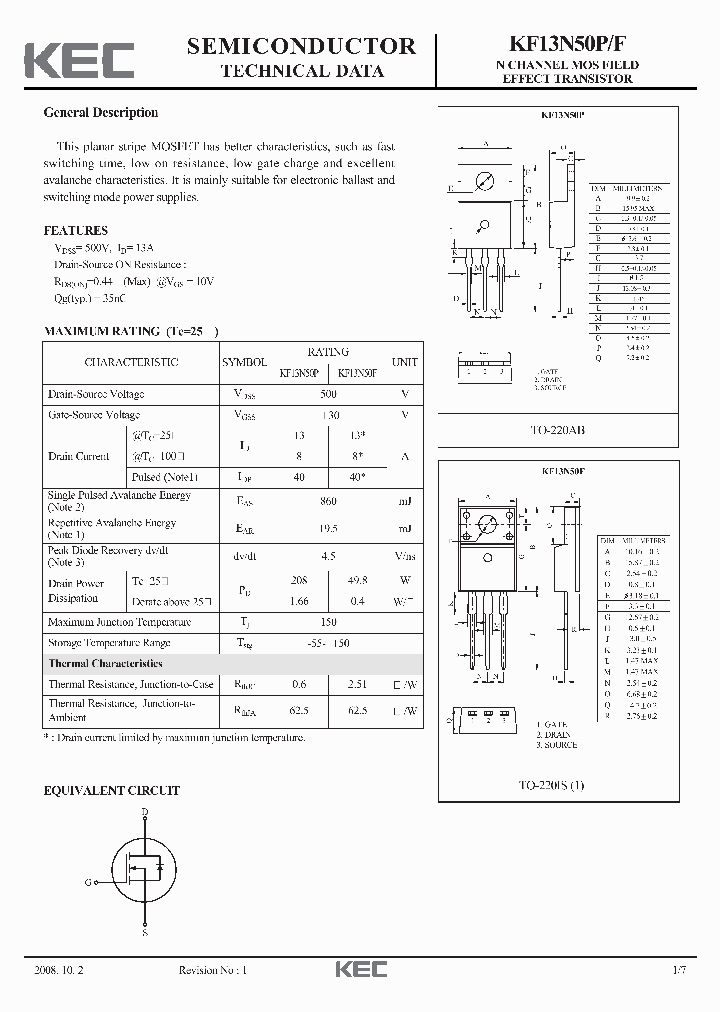 KF13N50F_5965686.PDF Datasheet