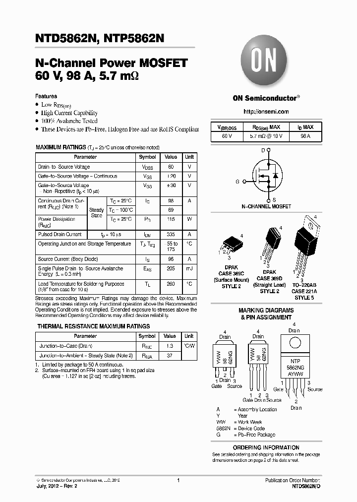 NTD5862NT4G_5987598.PDF Datasheet