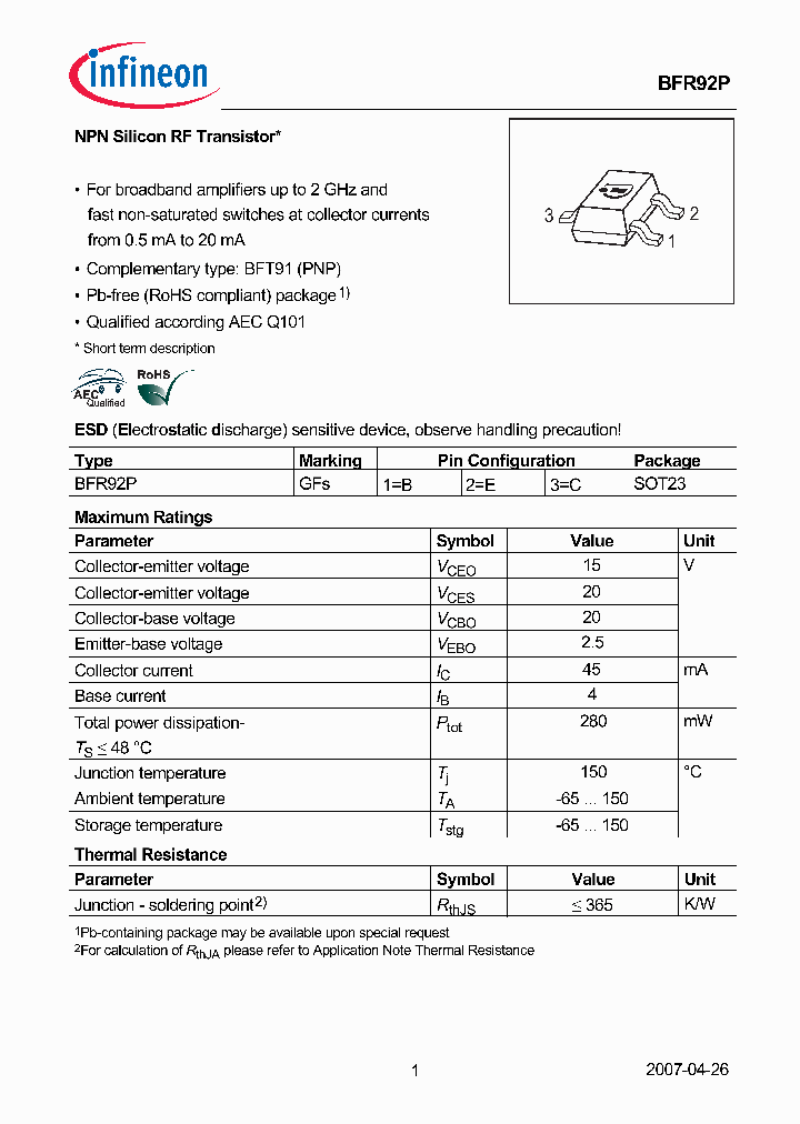 BFR92P07_5995170.PDF Datasheet