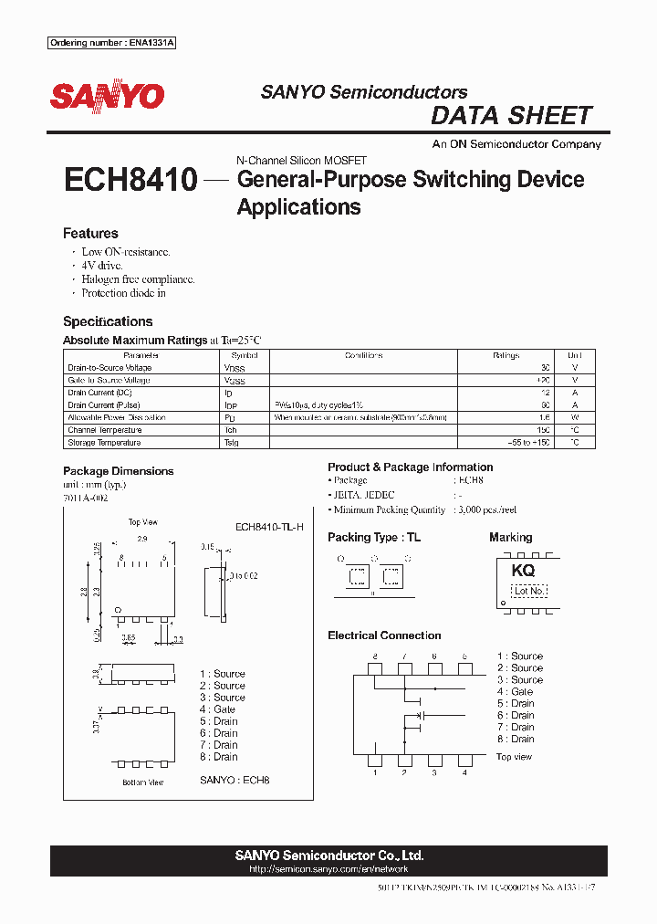 ECH8410-TL-H_5997574.PDF Datasheet