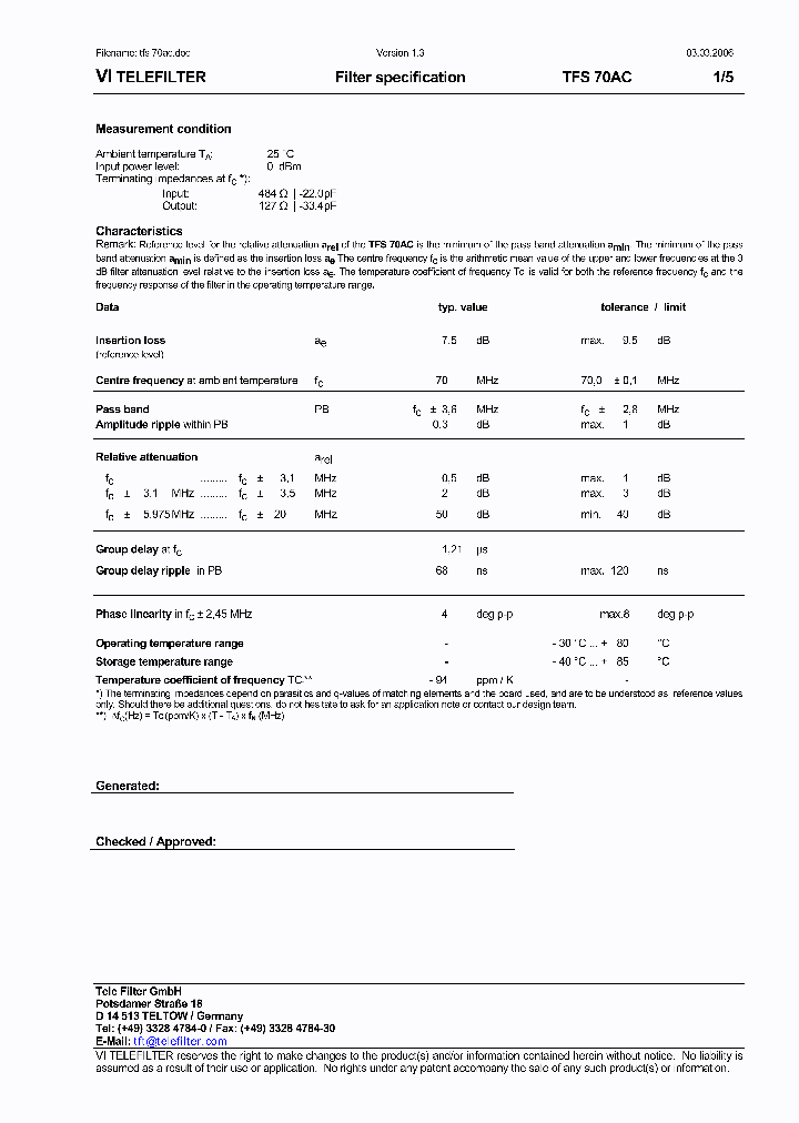 TFS70AC06_6017483.PDF Datasheet