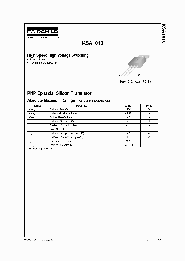 KSA1010RTU_6020452.PDF Datasheet