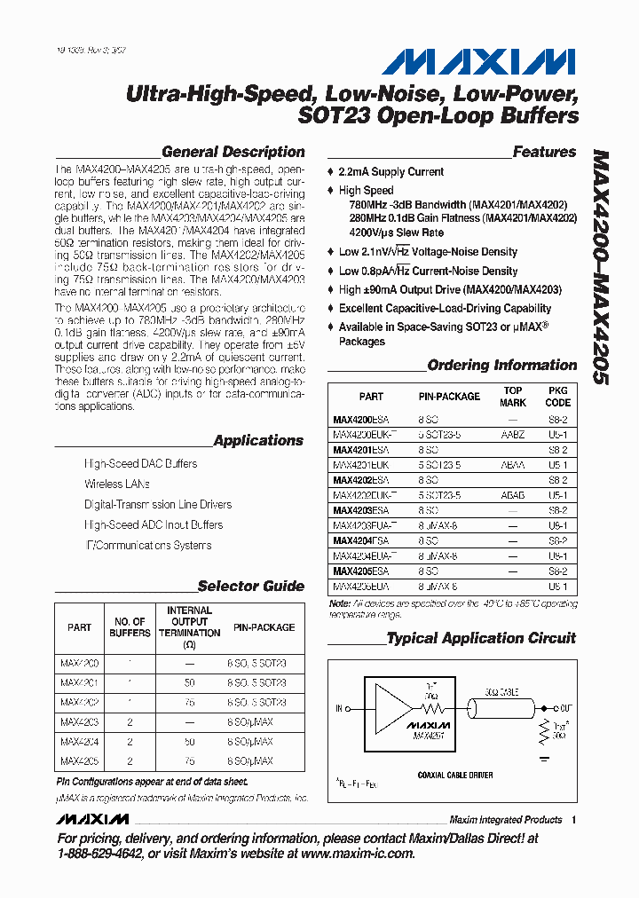 MAX4202ESA-T_6106077.PDF Datasheet