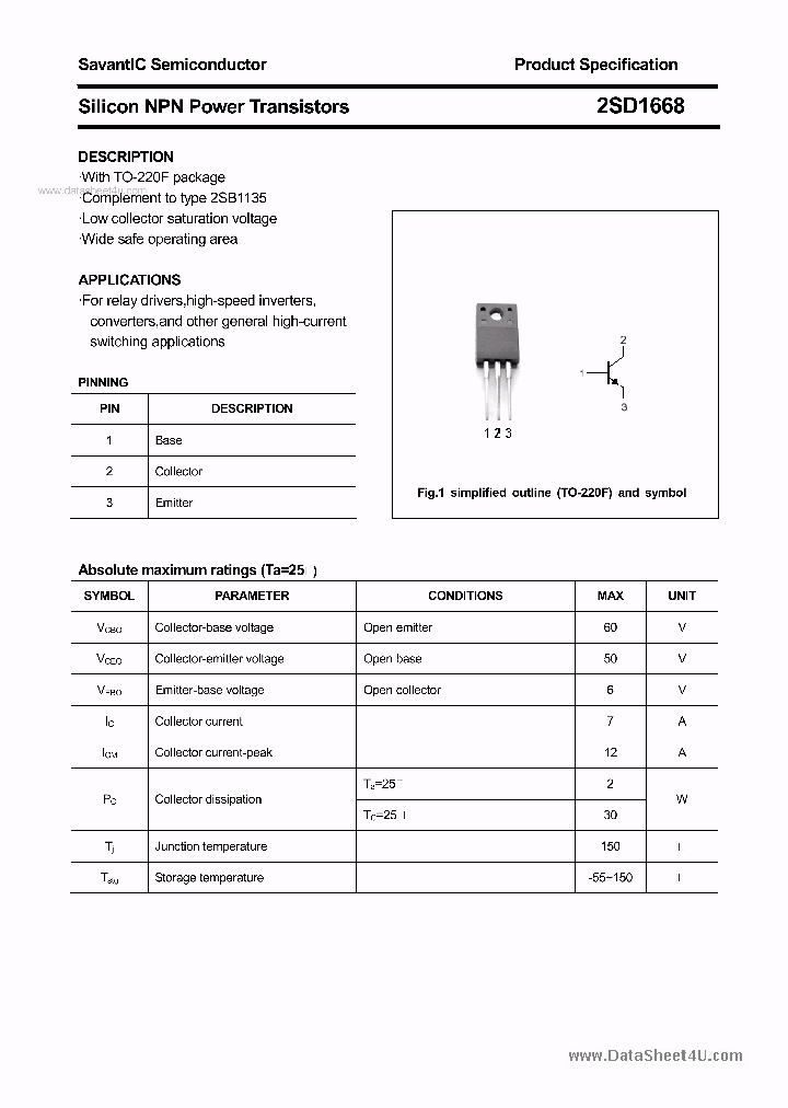 2SD1668_6130185.PDF Datasheet