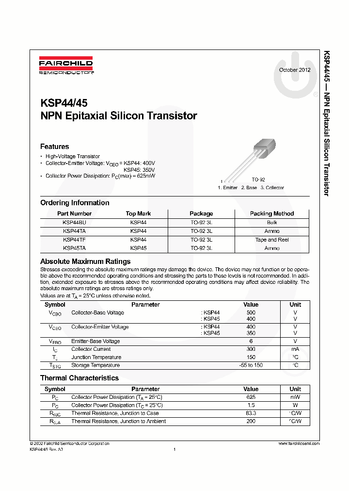 KSP44BU12_6137603.PDF Datasheet