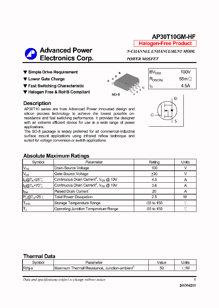 AP30T10GM-HF_6137464.PDF Datasheet