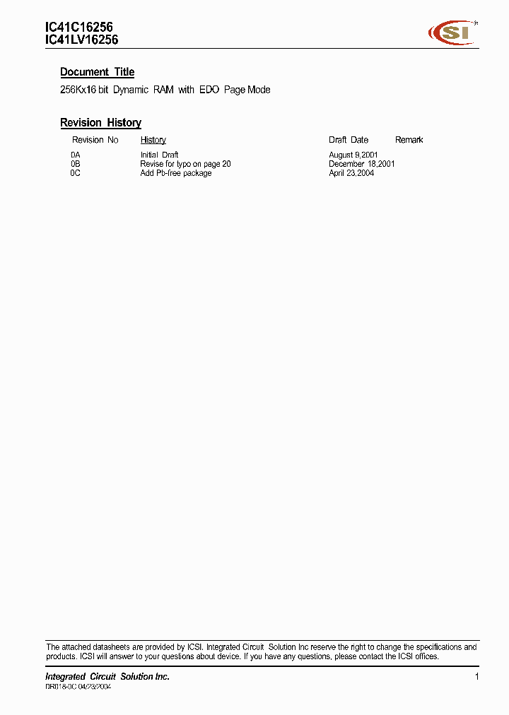 IC41C16256-35KI_6191805.PDF Datasheet