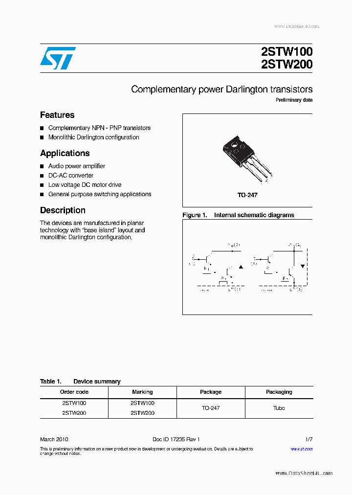 2STW100_6204435.PDF Datasheet