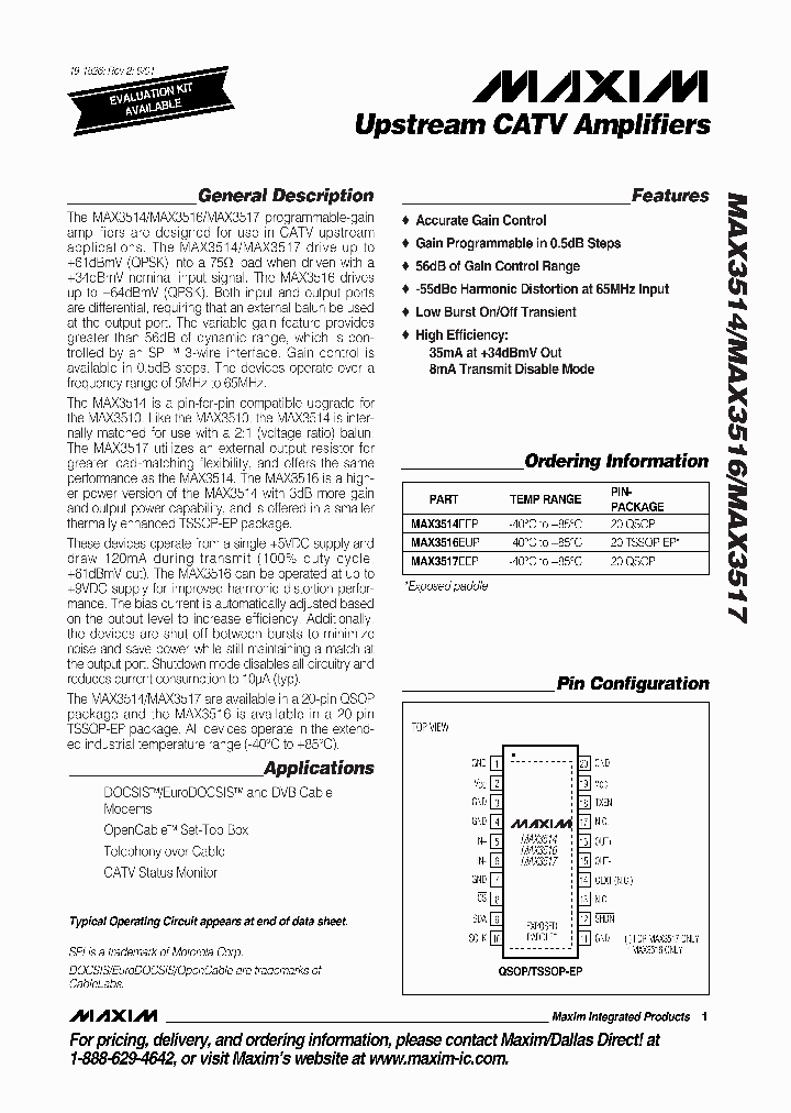 MAX3514EEP_6232025.PDF Datasheet