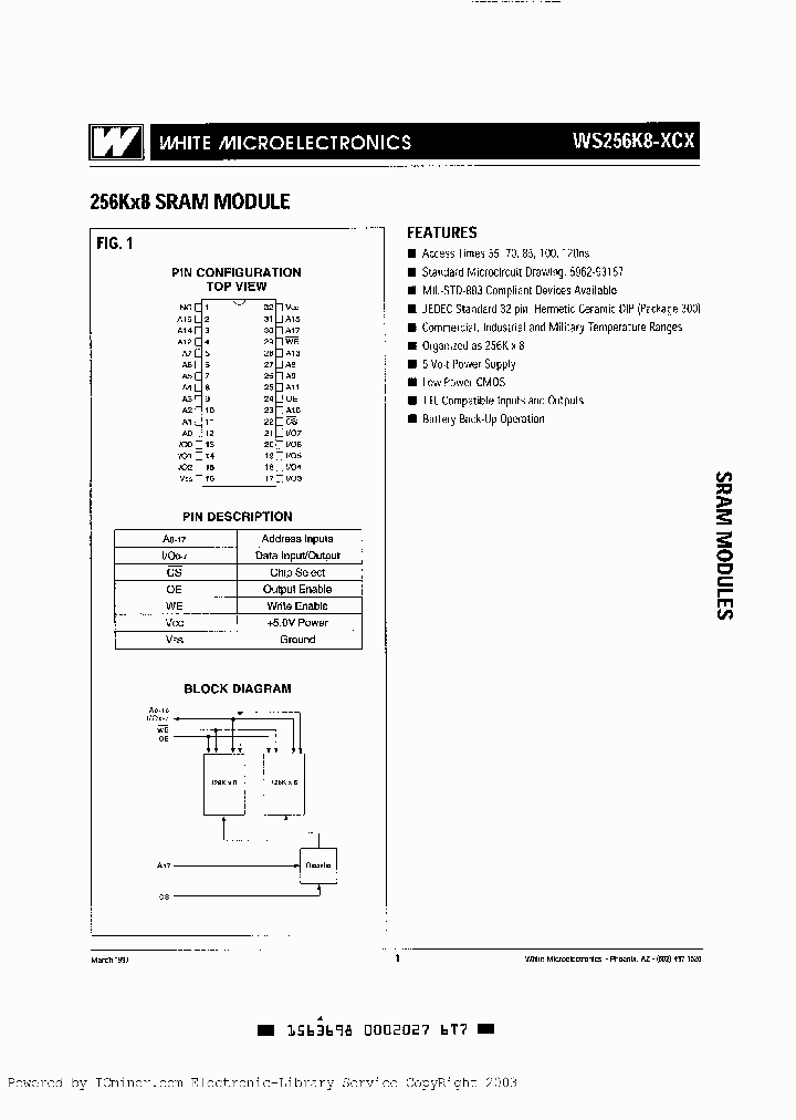 WS256K8-55CQ_6257094.PDF Datasheet