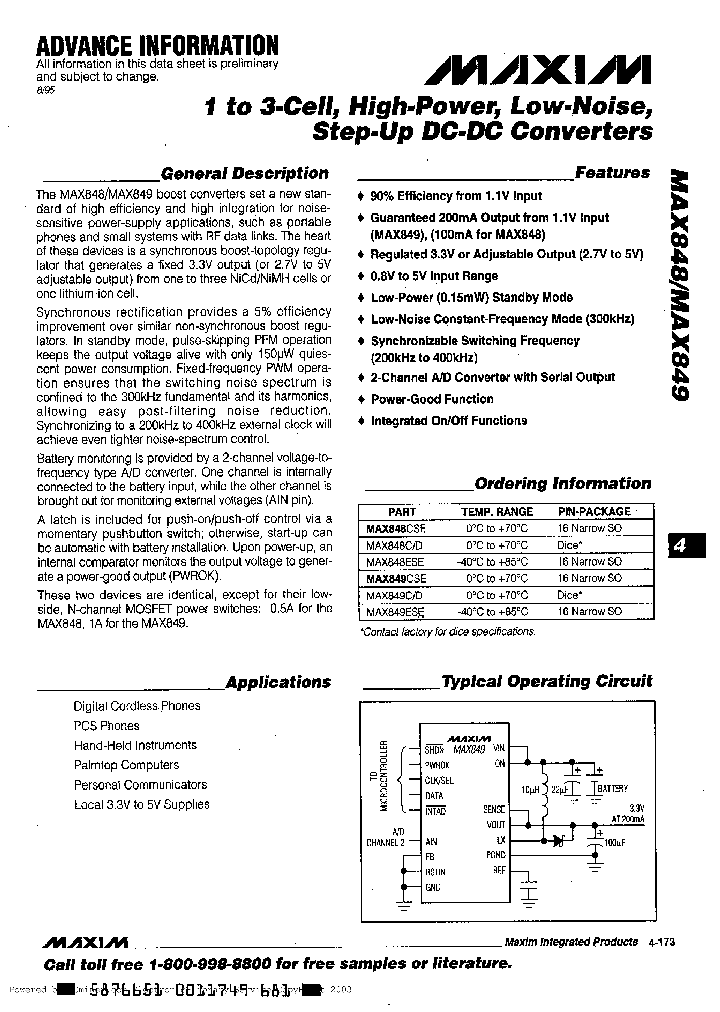 MAX848CSE_6260027.PDF Datasheet