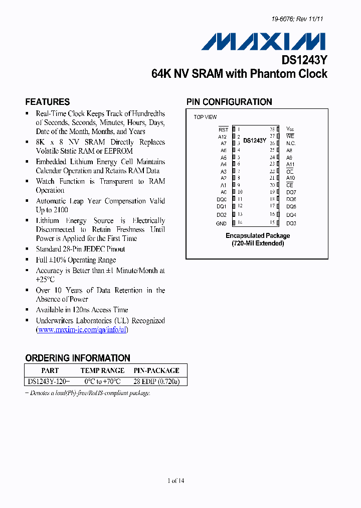DS1243Y_6260919.PDF Datasheet