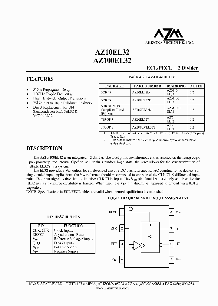 AZ10EL32T_6266673.PDF Datasheet