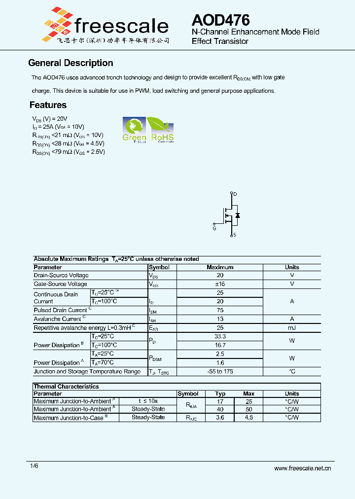 AOD476_6293779.PDF Datasheet