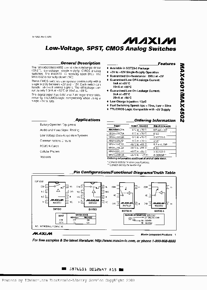 MAX4502CUK_6302601.PDF Datasheet