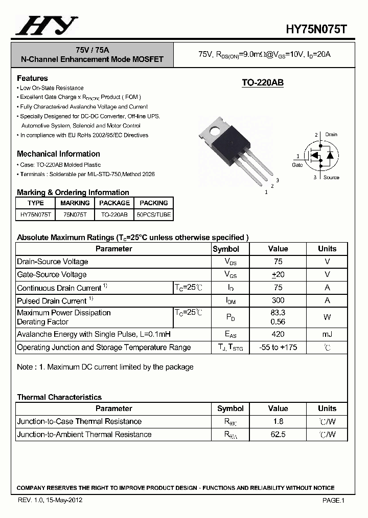 HY75N075T_6308456.PDF Datasheet