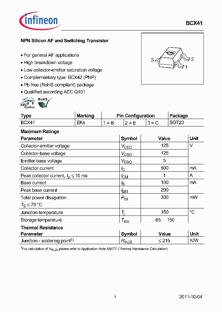 BCX41E6327_6308183.PDF Datasheet