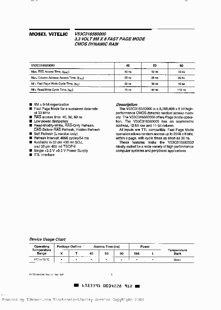 V53C316580000K40_6311796.PDF Datasheet