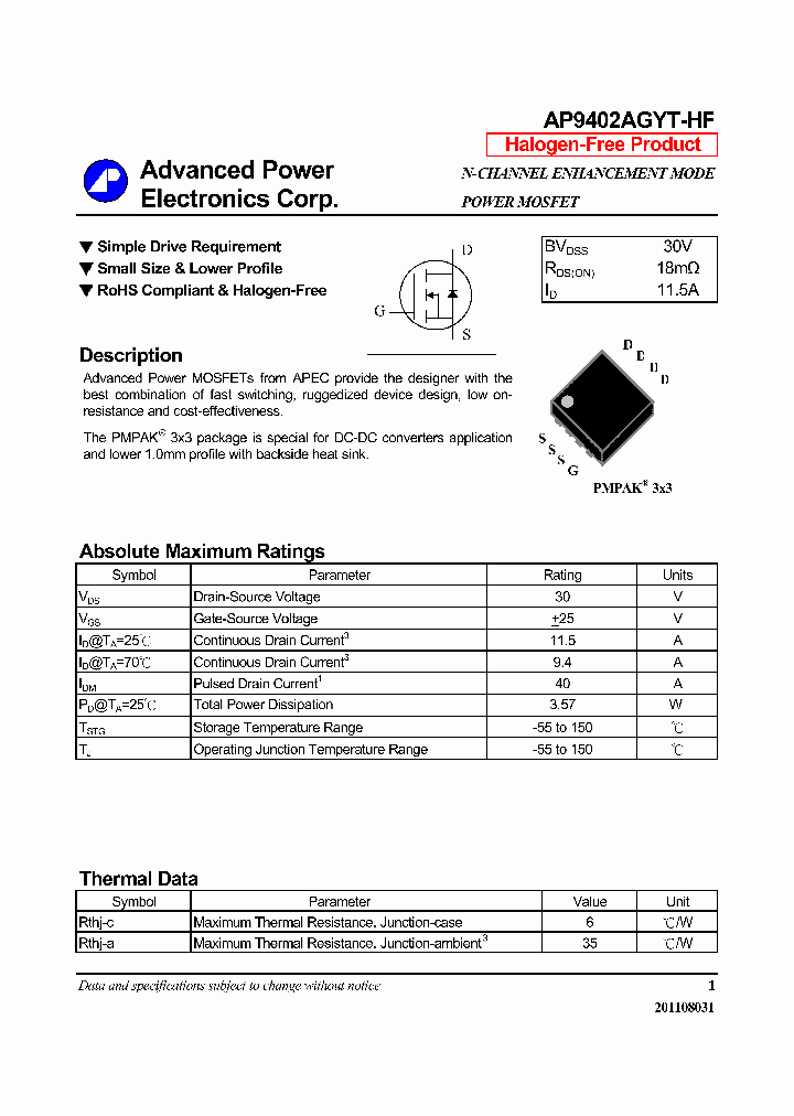 AP9402AGYT-HF_6346709.PDF Datasheet