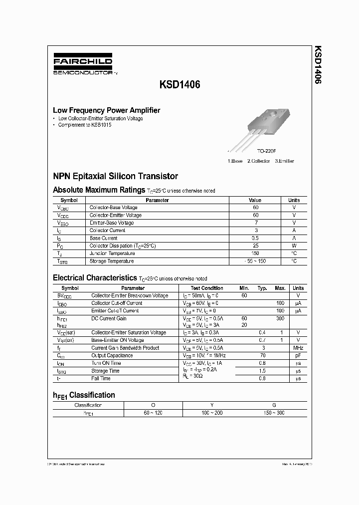 KSD1406YTU_6352258.PDF Datasheet