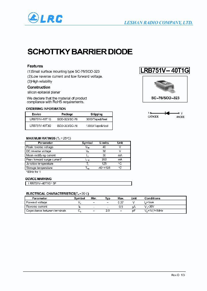 LRB751V-40T1G_6363281.PDF Datasheet