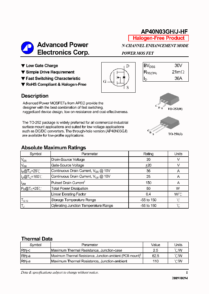 AP40N03GJ-HF_6386147.PDF Datasheet