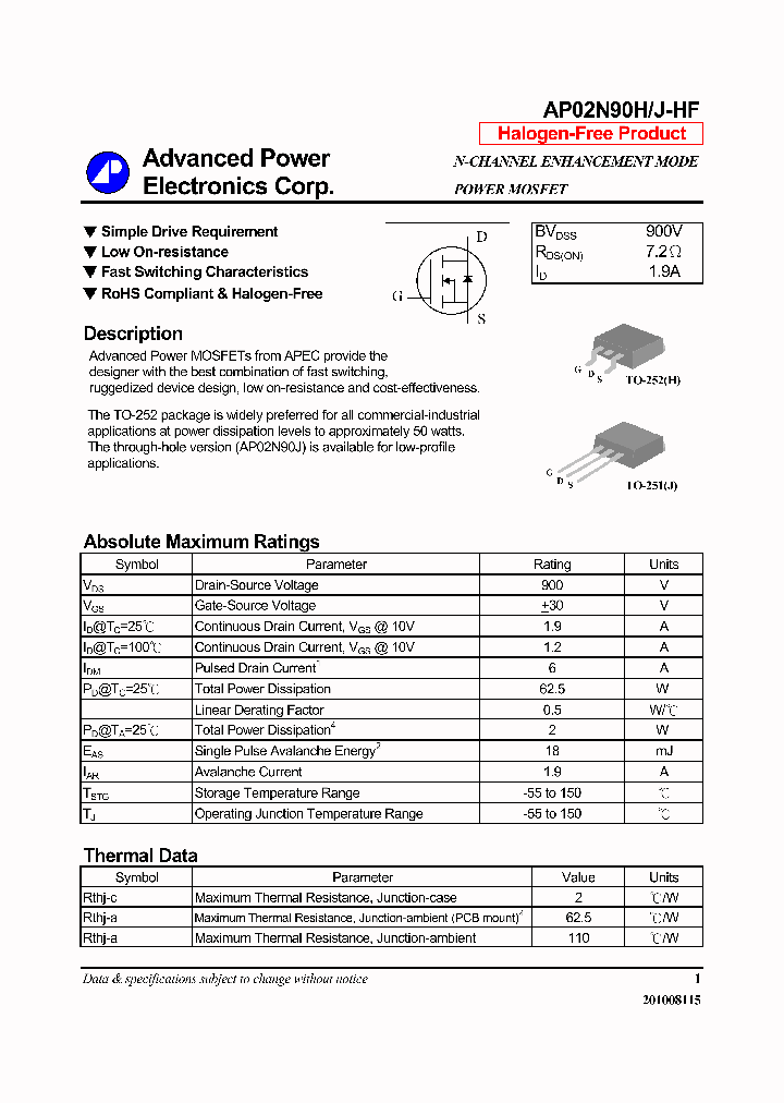 AP02N90J-HF_6386294.PDF Datasheet