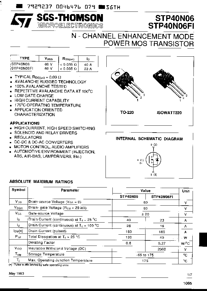 STP40N06FI_6426085.PDF Datasheet