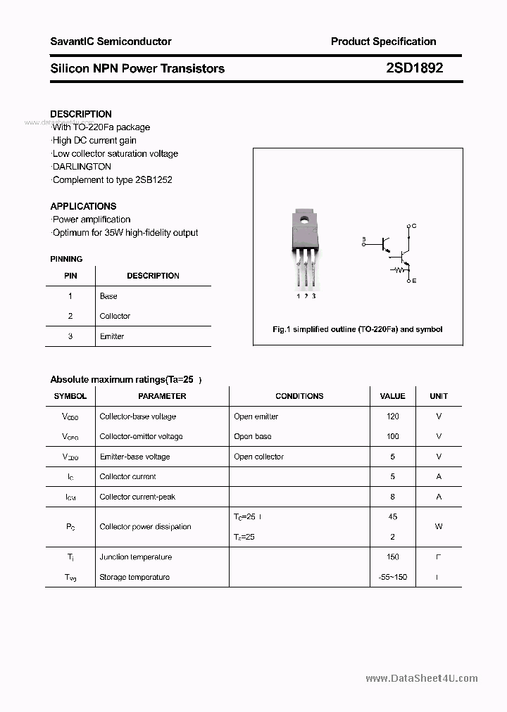 2SD1892_6426007.PDF Datasheet