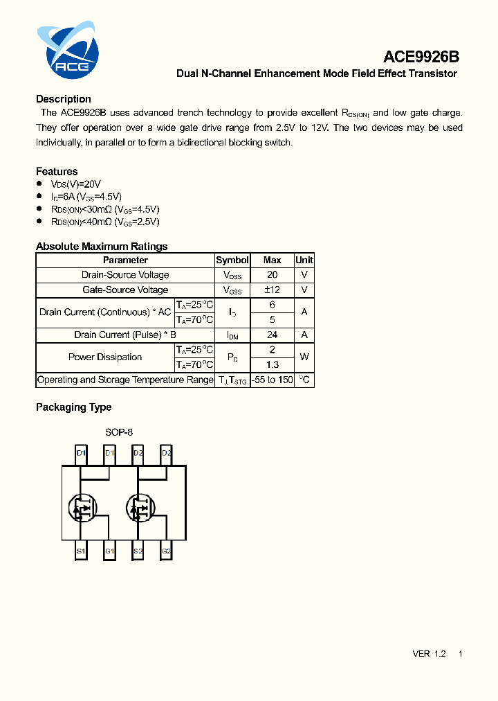 ACE9926B_6433206.PDF Datasheet