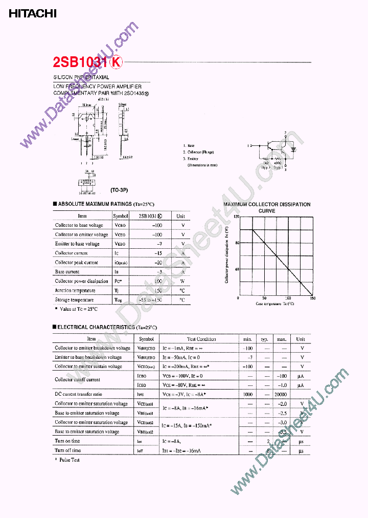 2SB1031_6435803.PDF Datasheet