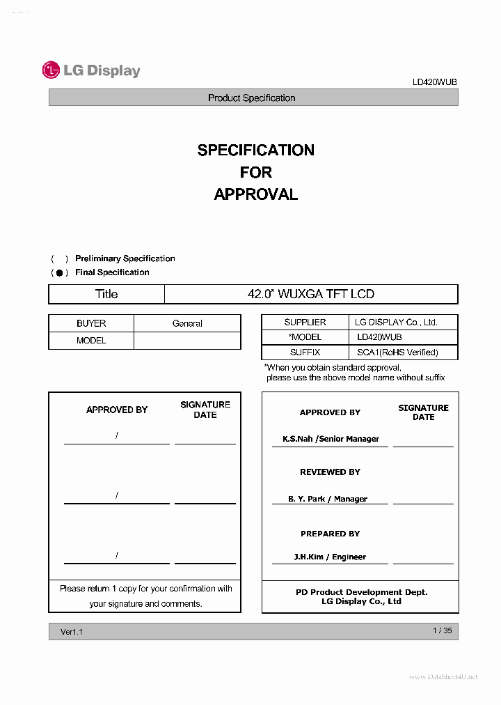 LD420WUB-SCA1_6457846.PDF Datasheet