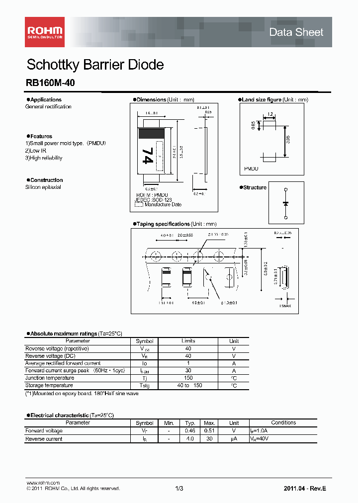 RB160M-40TR_6496875.PDF Datasheet