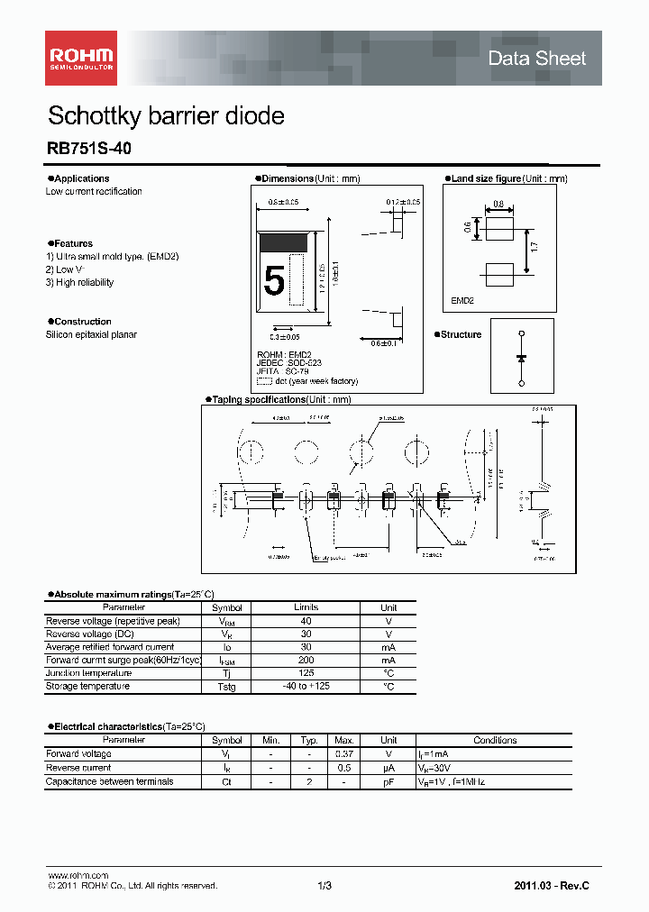 RB751S-40TE61_6504430.PDF Datasheet