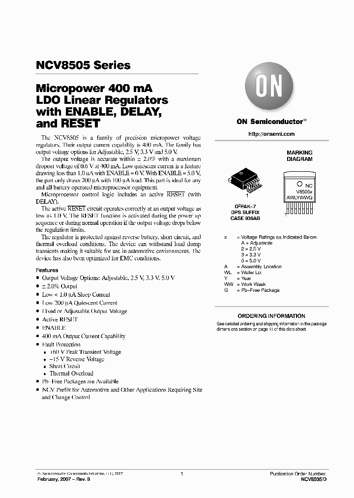 NCV8505D2TADJR4G_6511444.PDF Datasheet