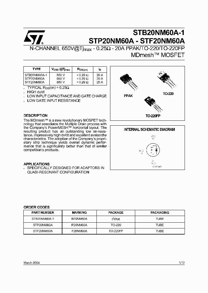 STF20NM60A_6524347.PDF Datasheet