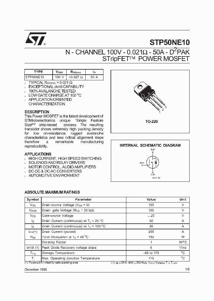 STP50NE10_6526883.PDF Datasheet