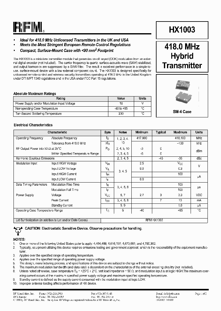 HX1003_6545034.PDF Datasheet