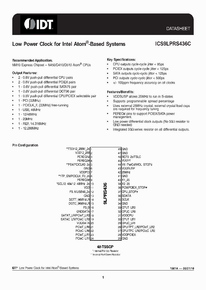 ICS9LPRS436CKILF_6548769.PDF Datasheet