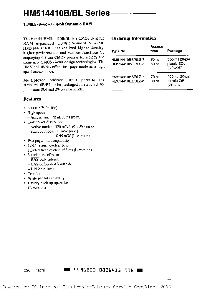 HM514410BZ-8_6558455.PDF Datasheet