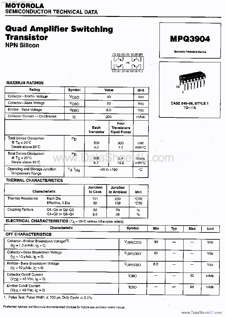 MPQ3904_6581073.PDF Datasheet