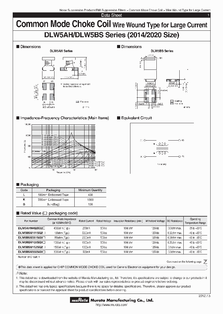 DLW5BSM191SQ2B_6582506.PDF Datasheet