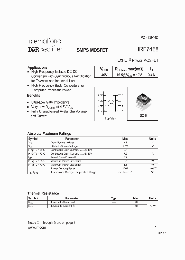 IRF7468_6582226.PDF Datasheet