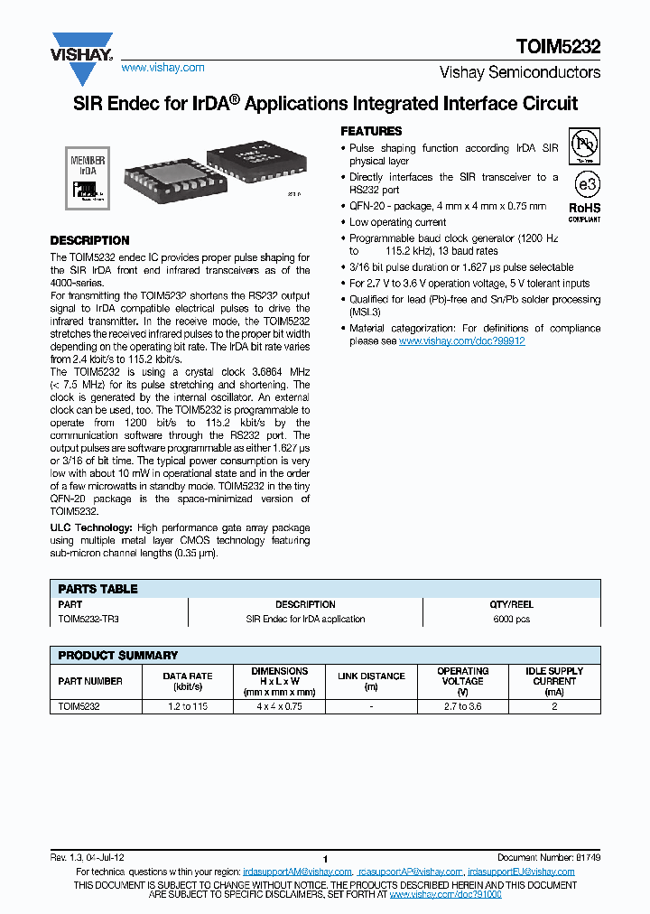 TOIM5232_6600796.PDF Datasheet