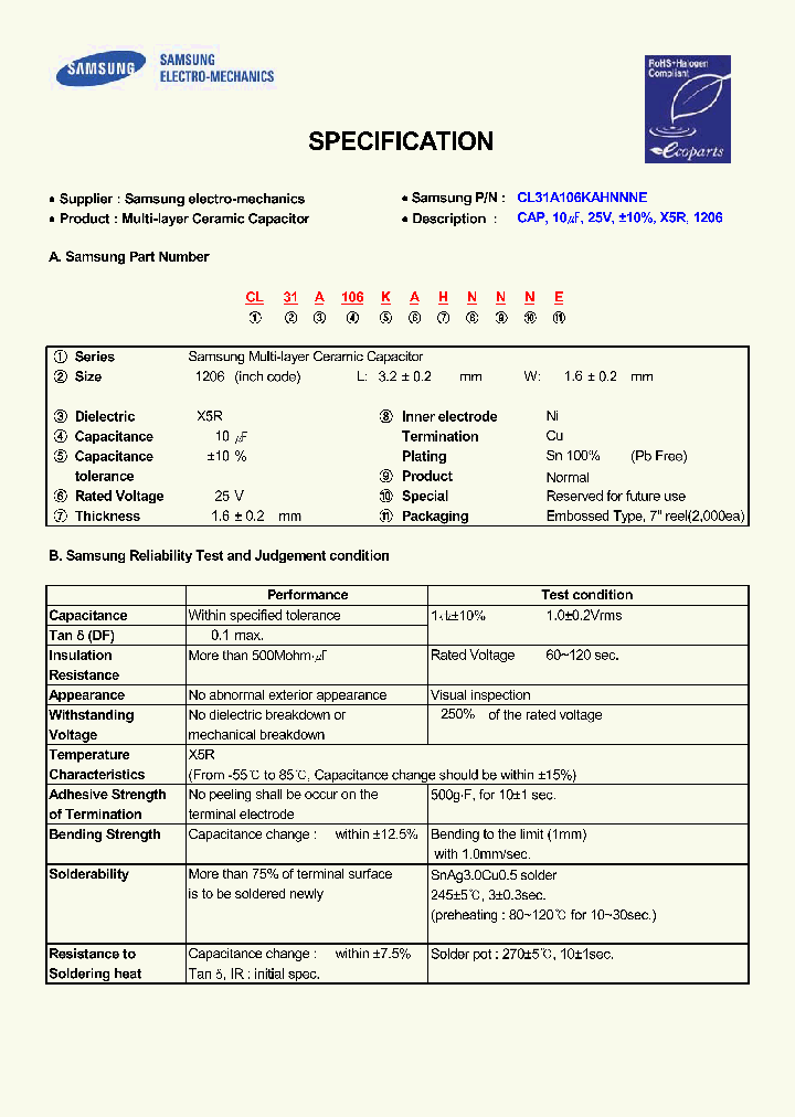 CL31A106KAHNNNE_6608551.PDF Datasheet