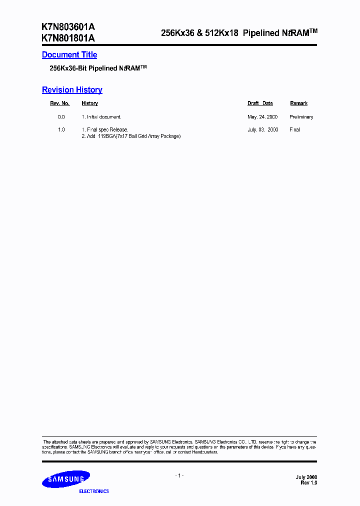 K7N803601A-HC15_6610537.PDF Datasheet