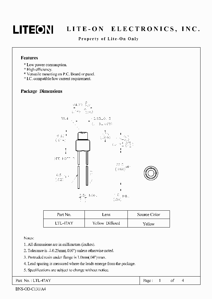 LTL-47AY_6617814.PDF Datasheet