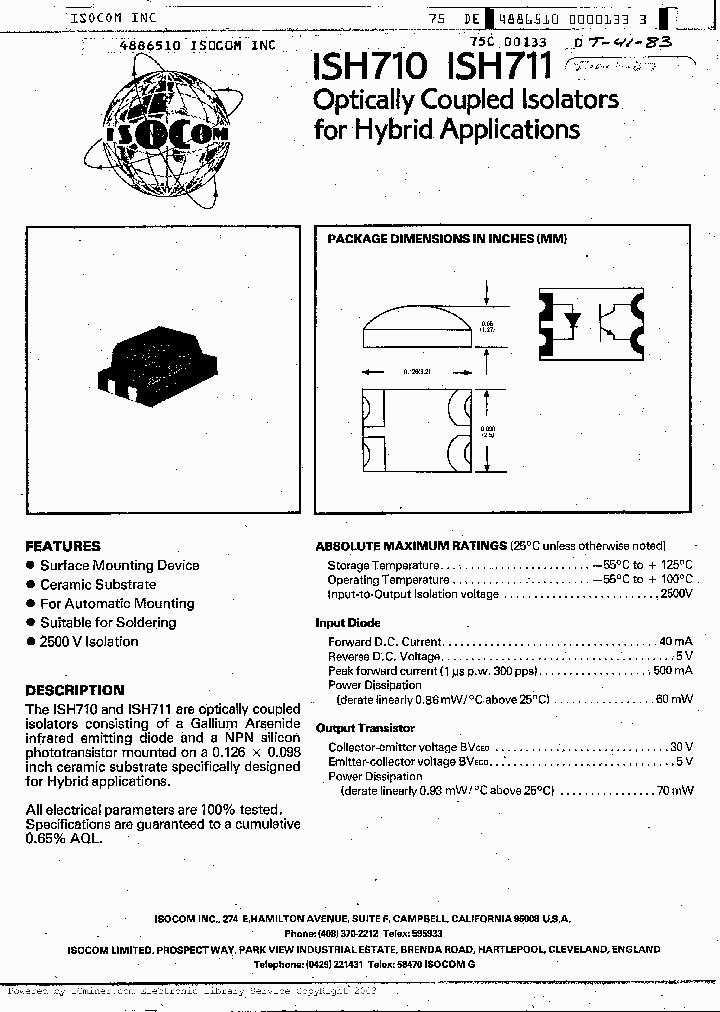 ISH711_6624981.PDF Datasheet